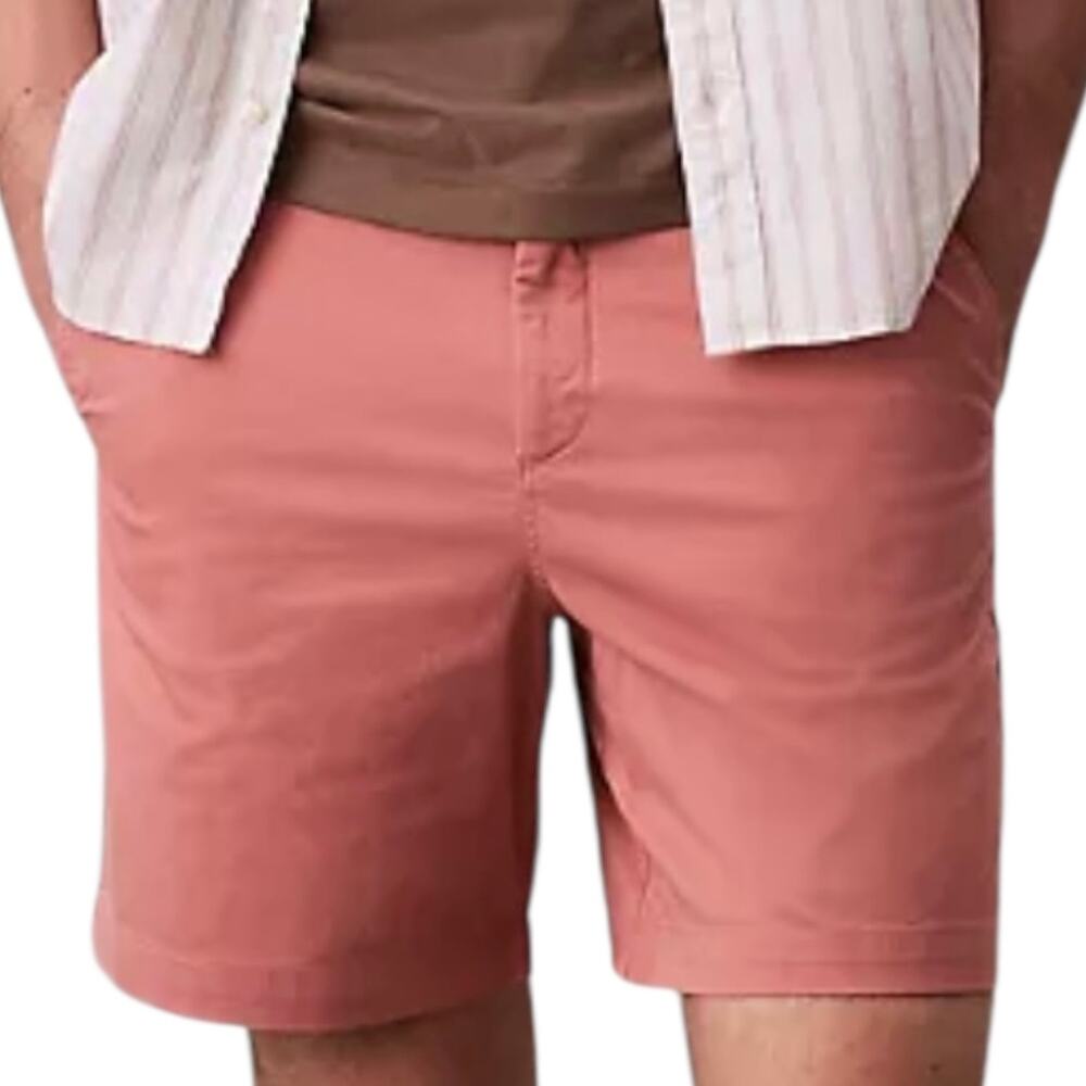 Calvin Klein Men’s Slim Fit Cotton 7" Chino Shorts Sunset Rose Size 40